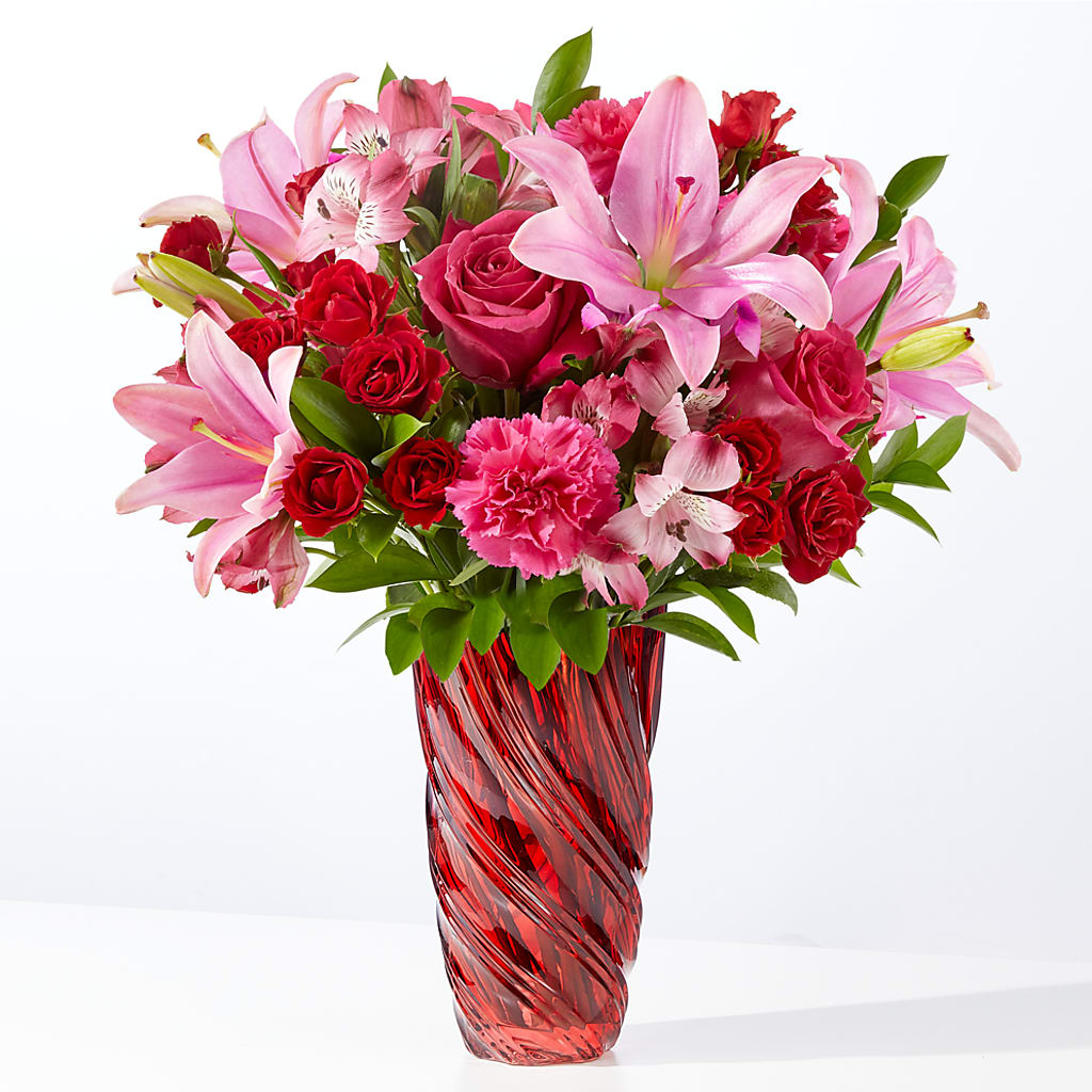 In Love Bouquet with Luxe Swirl Vase – Flowersforyou.com, Tontitown AR