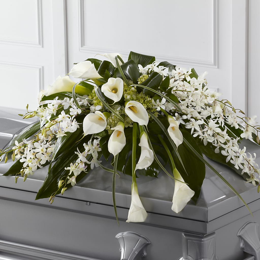 Angel Wings Casket Spray – Flowersforyou.com, Tontitown AR