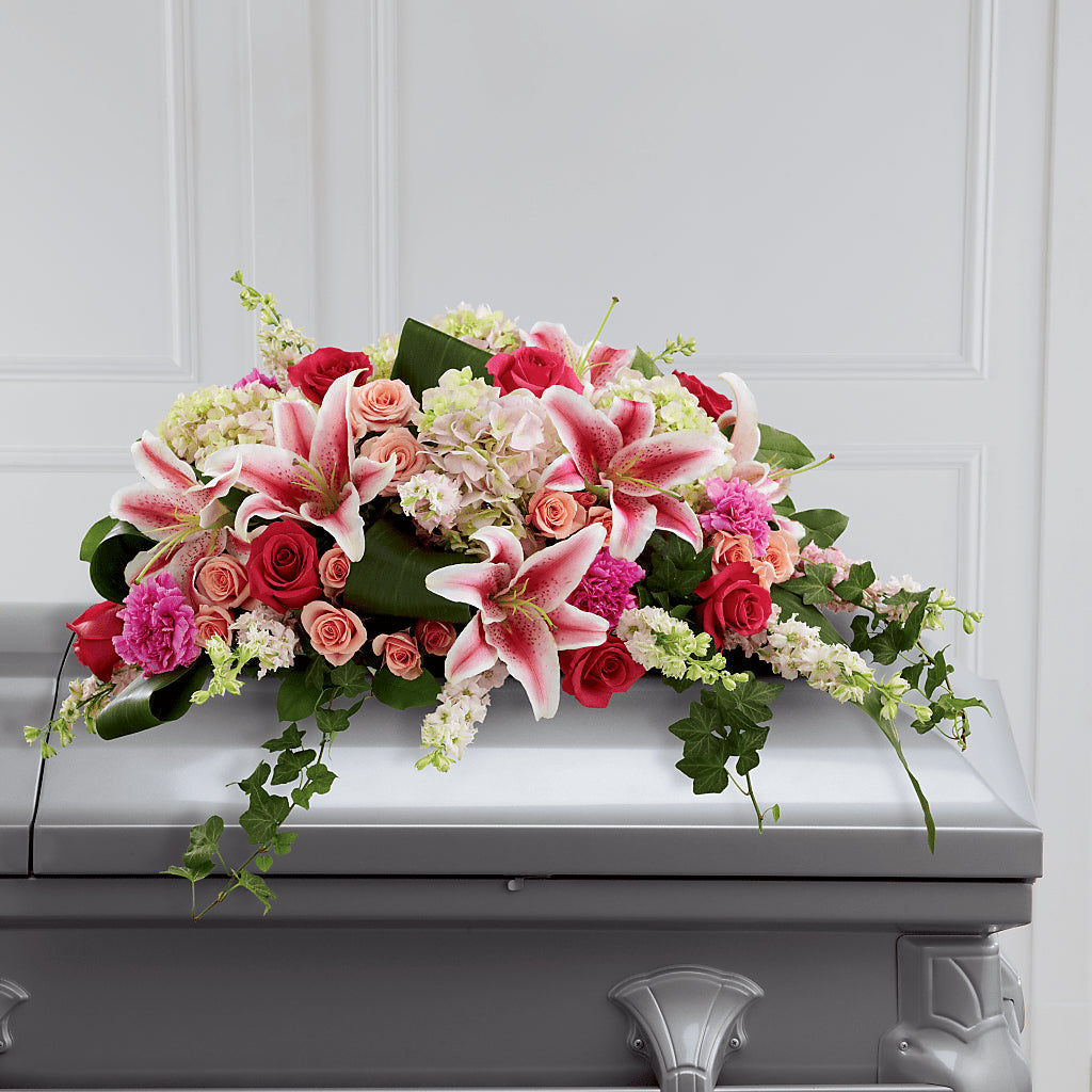 Splendid Grace Casket Spray – Flowersforyou.com, Tontitown AR
