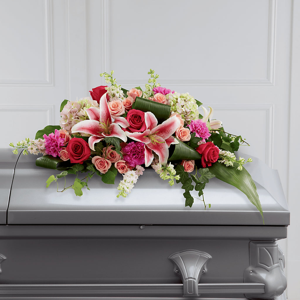 Splendid Grace Casket Spray – Flowersforyou.com, Tontitown AR