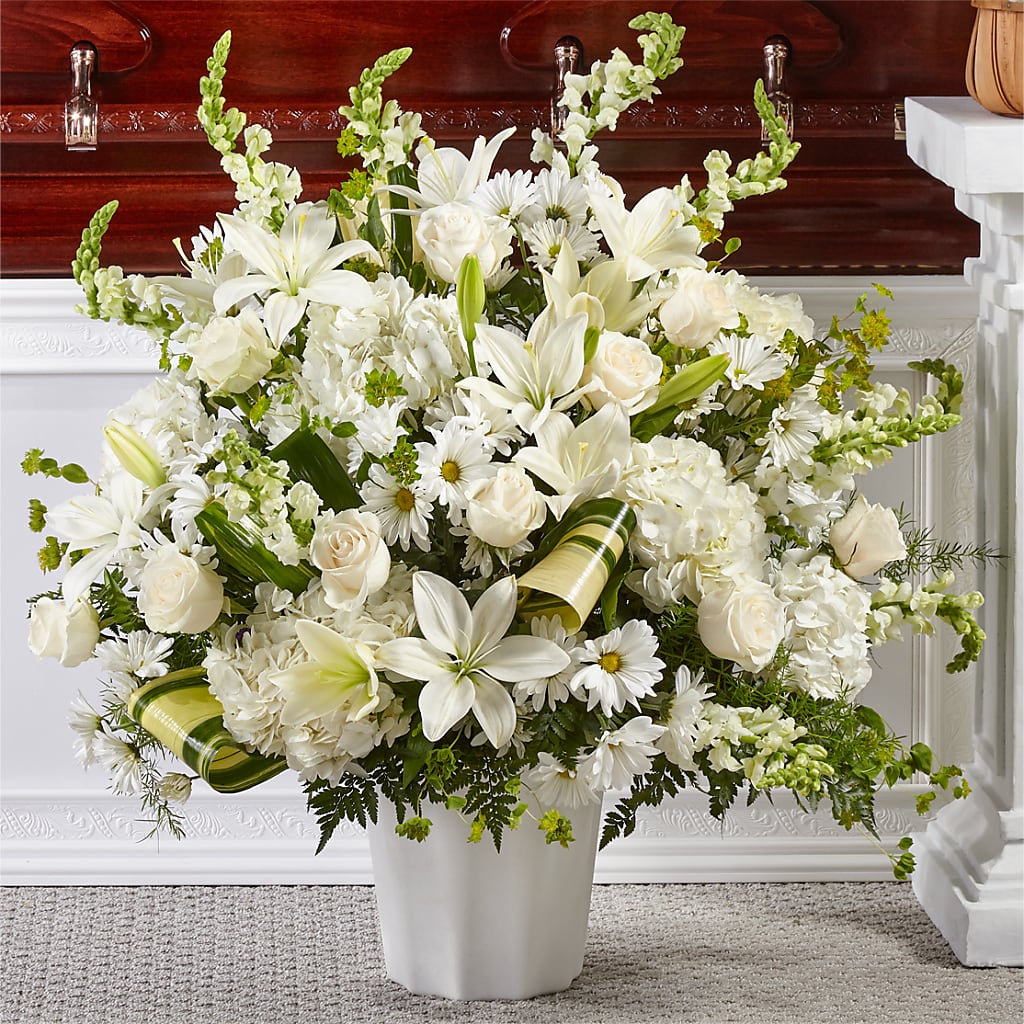 Thoughts of Tranquility Floor Basket – Flowersforyou.com, Tontitown AR