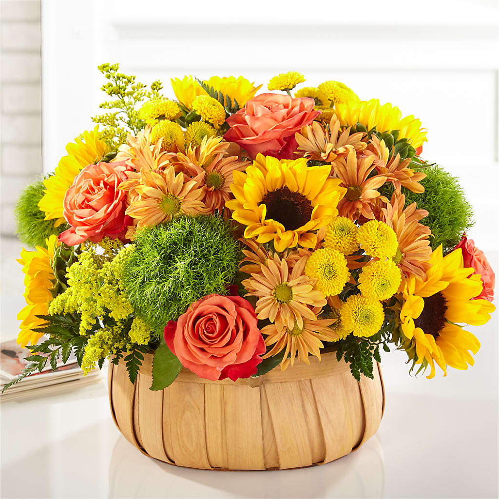Harvest Sunflower Basket – Flowersforyou.com, Tontitown AR