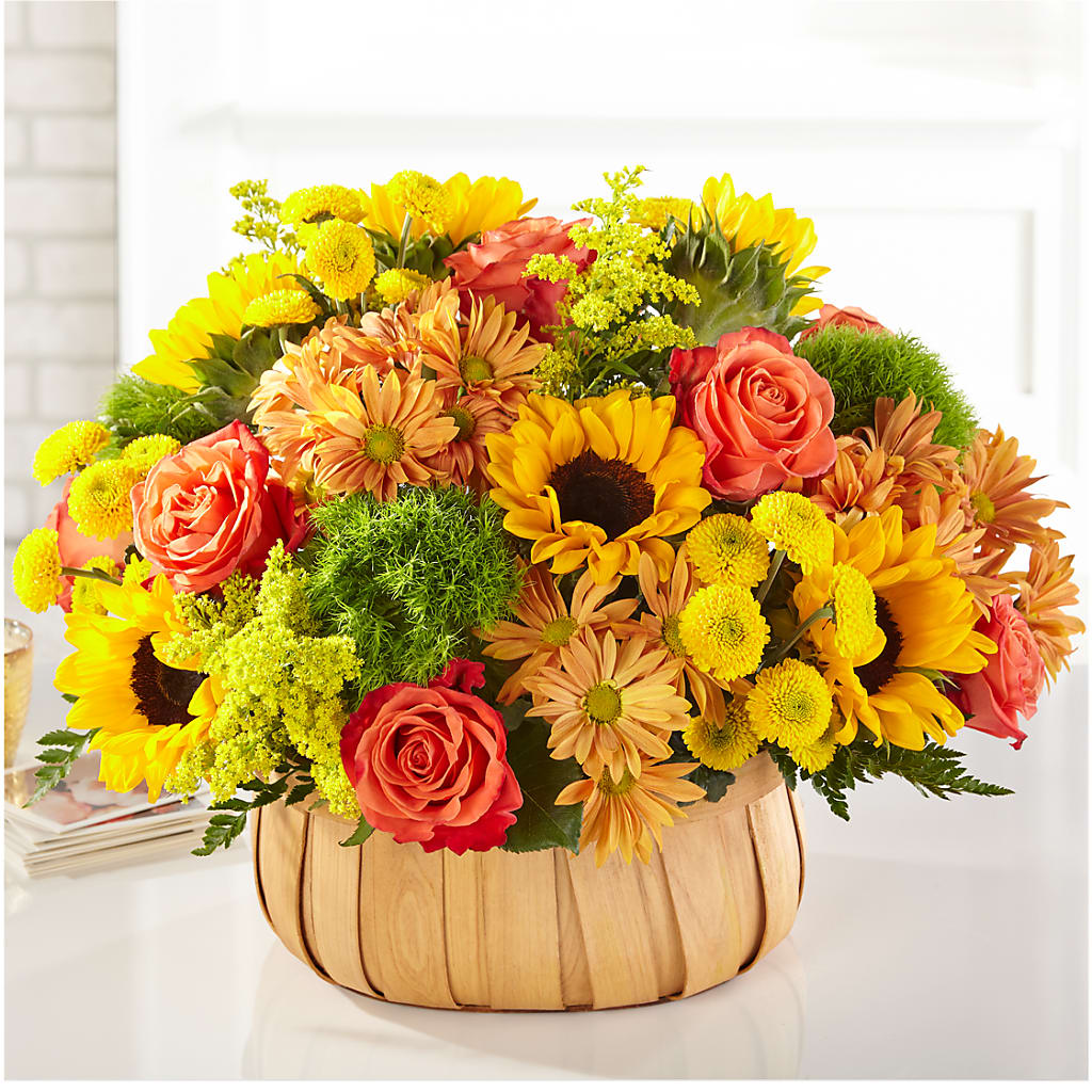 Harvest Sunflower Basket – Flowersforyou.com, Tontitown AR