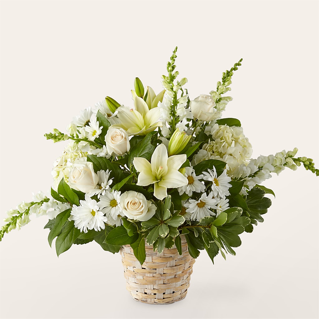 Ivory Elegance Floral Basket – Flowersforyou.com, Tontitown AR