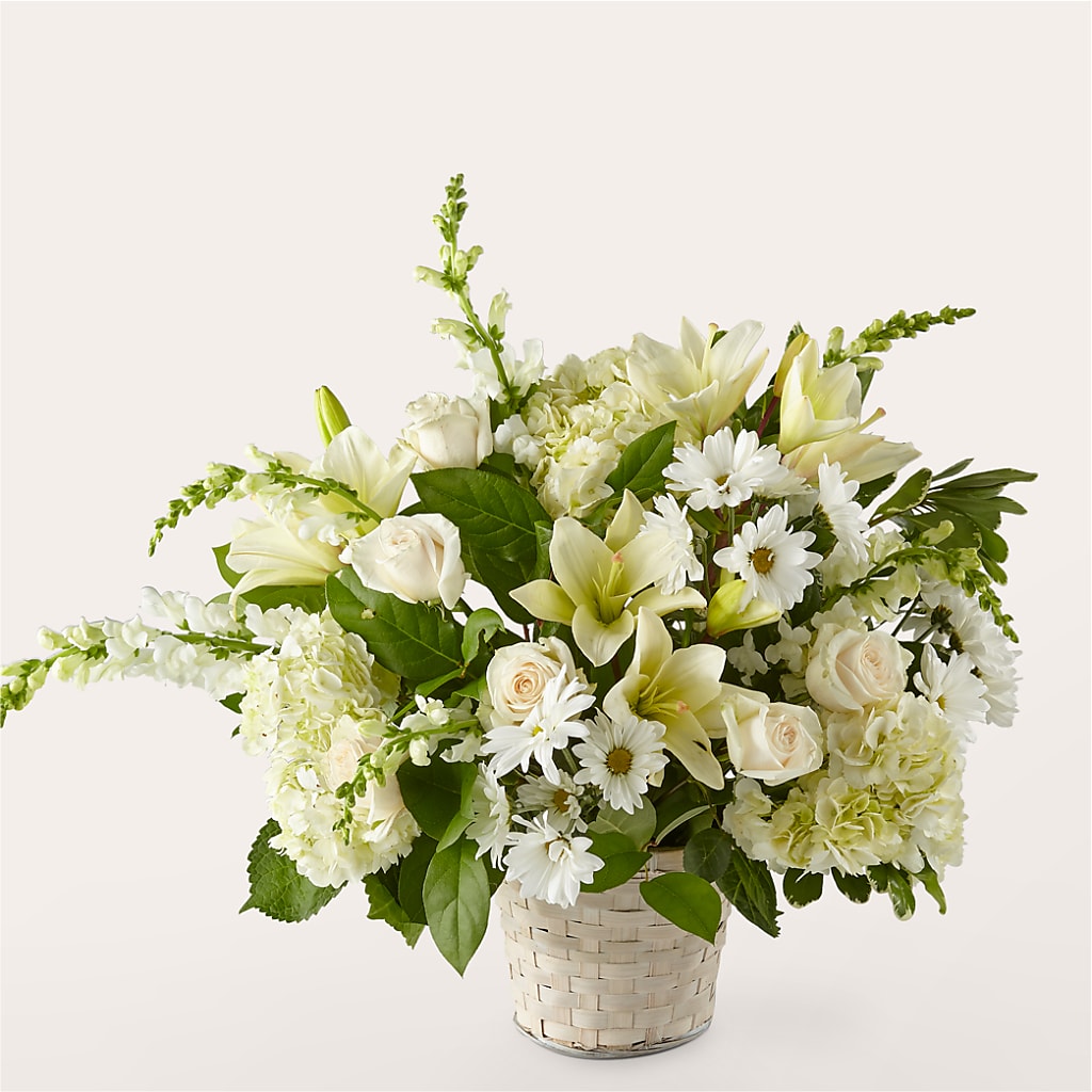 Ivory Elegance Floral Basket – Flowersforyou.com, Tontitown AR