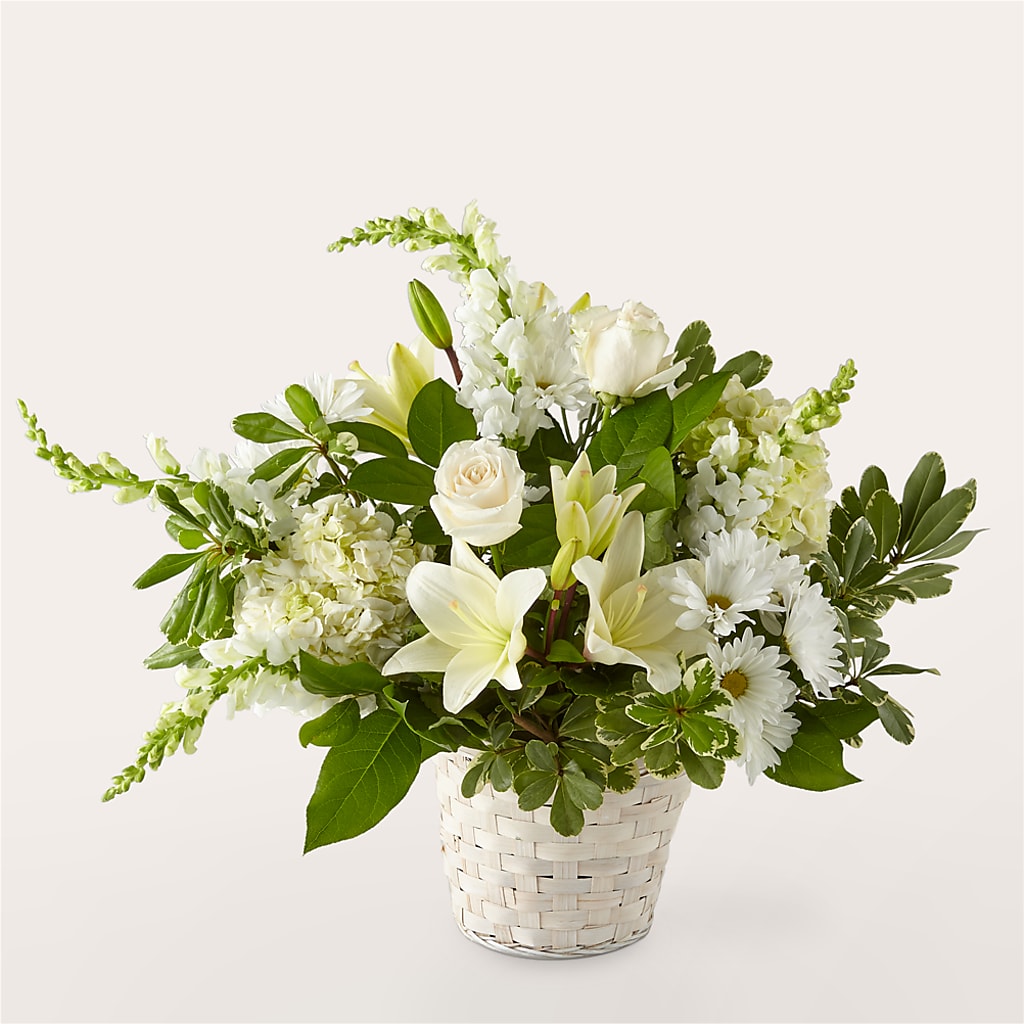 Ivory Elegance Floral Basket – Flowersforyou.com, Tontitown AR