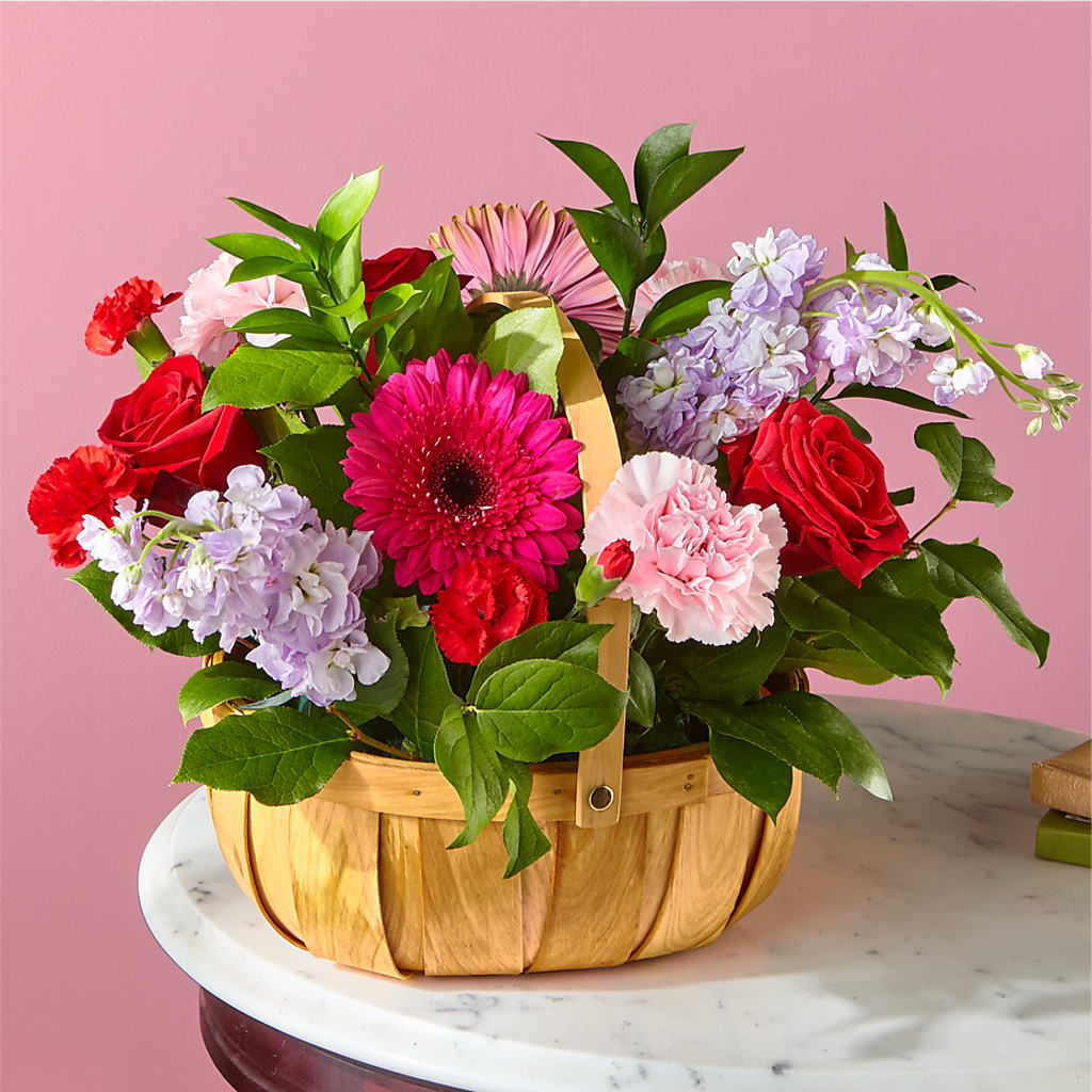 Pink Picnic Basket – Flowersforyou.com, Tontitown AR