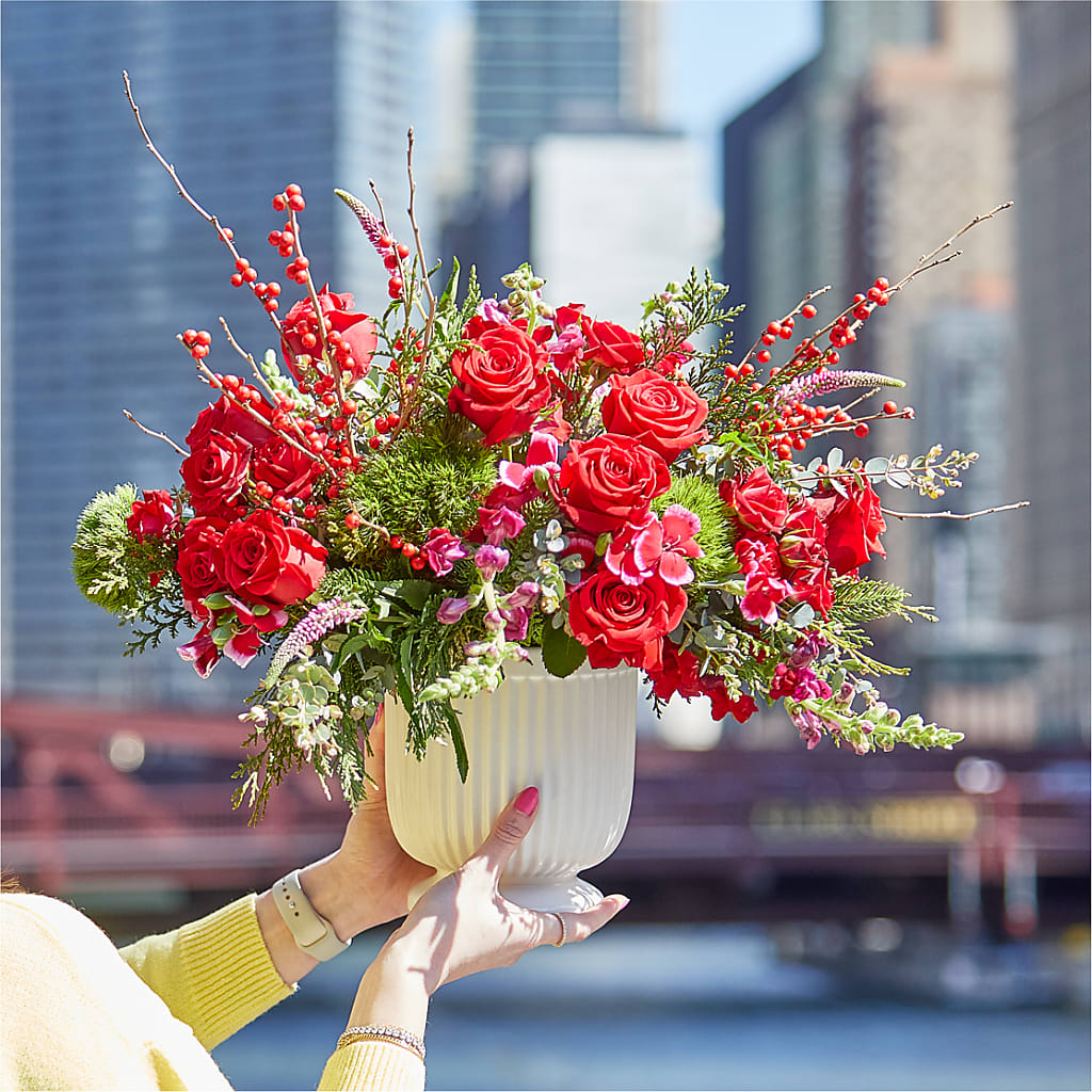 Big Red Bow Bouquet –  Flowersforyou.com, Tontitown AR