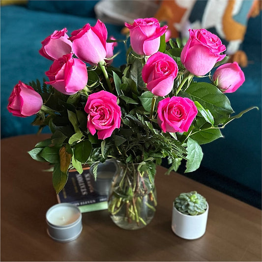Long Stem Pink Rose Bouquet –  Flowersforyou.com, Tontitown AR