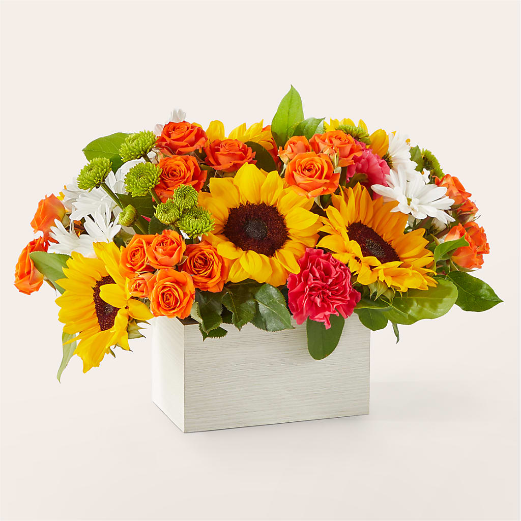 Sun-drenched Blooms Box Bouquet –  Flowersforyou.com, Tontitown AR
