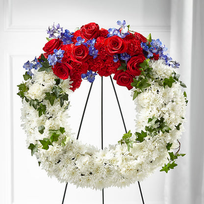 Patriotic Passion Wreath –  Flowersforyou.com, Tontitown AR
