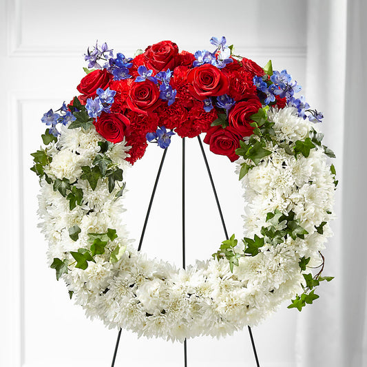 Patriotic Passion Wreath –  Flowersforyou.com, Tontitown AR