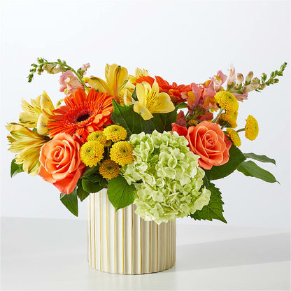 Autumn Sunshine Bouquet with Ivory Vase –  Flowersforyou.com, Tontitown AR
