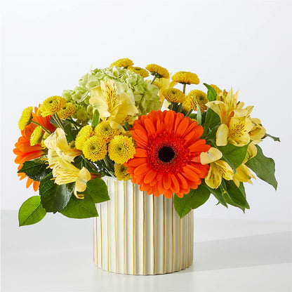 Autumn Sunshine Bouquet with Ivory Vase –  Flowersforyou.com, Tontitown AR