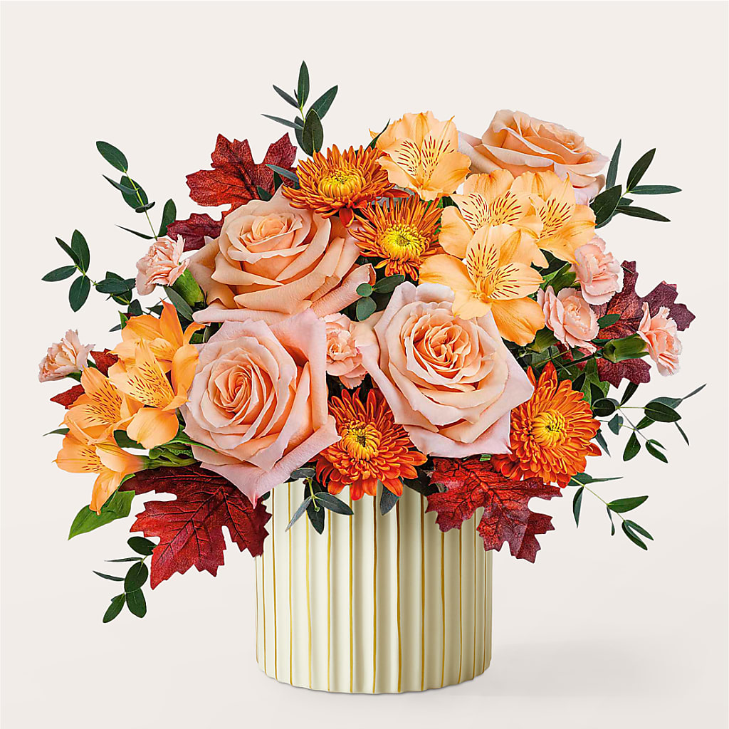 Spiced Latte Bouquet with Ivory Vase –  Flowersforyou.com, Tontitown AR