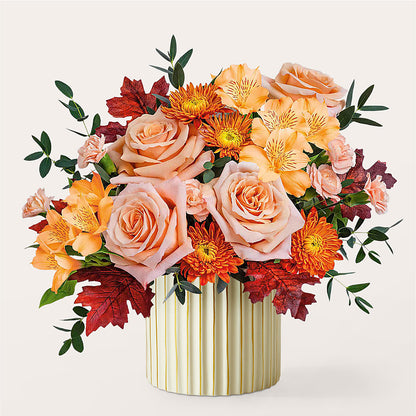 Spiced Latte Bouquet with Ivory Vase –  Flowersforyou.com, Tontitown AR