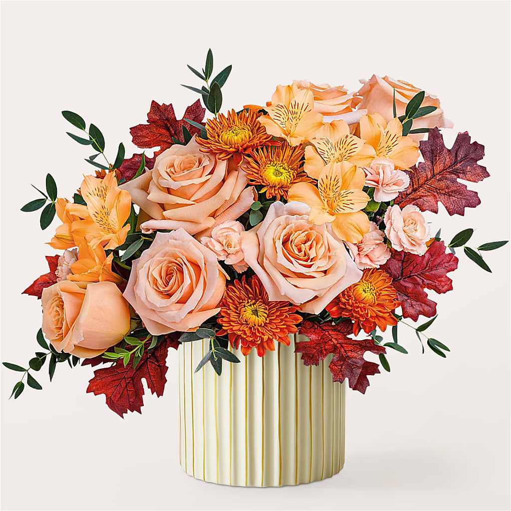 Spiced Latte Bouquet with Ivory Vase –  Flowersforyou.com, Tontitown AR