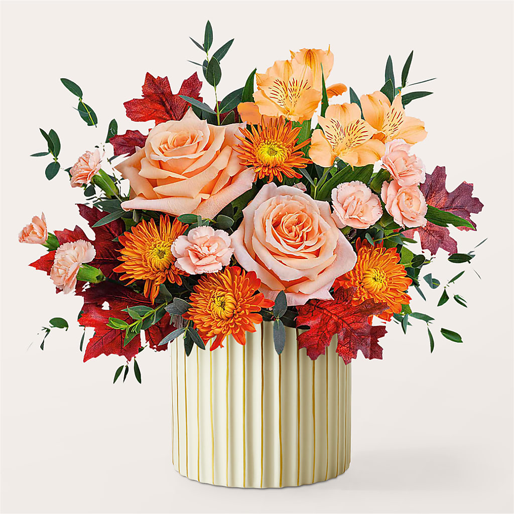 Spiced Latte Bouquet with Ivory Vase –  Flowersforyou.com, Tontitown AR