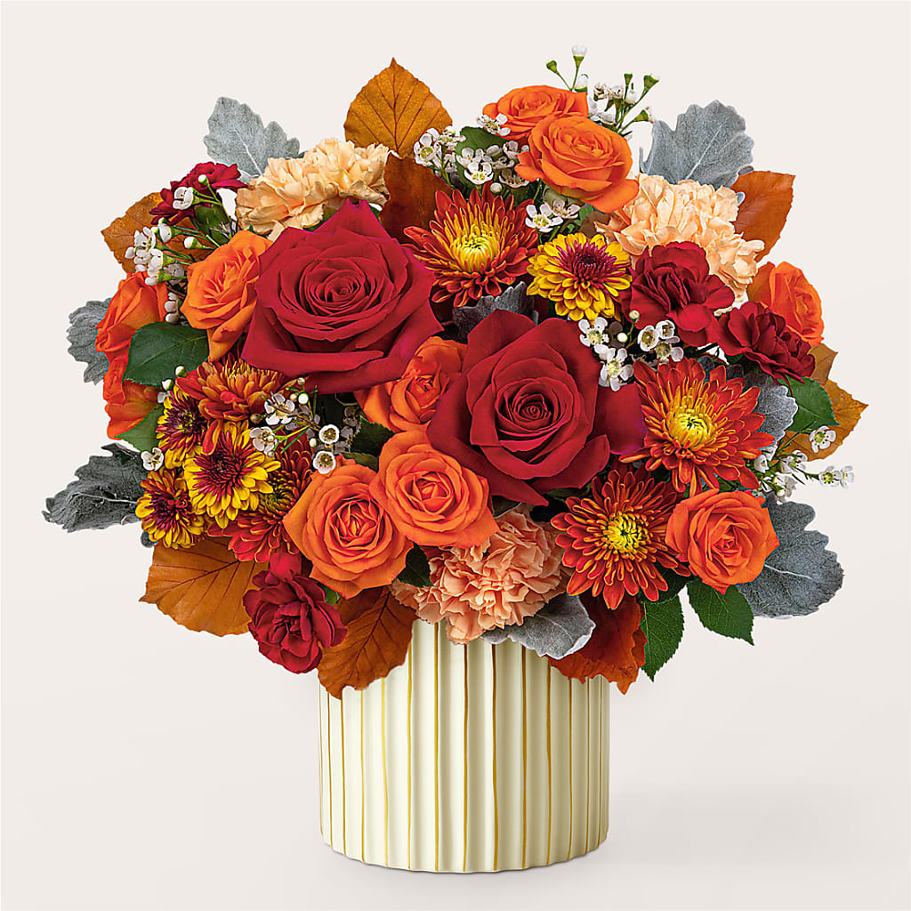 Merlot Bouquet with Ivory Vase –  Flowersforyou.com, Tontitown AR