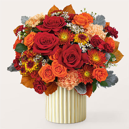Merlot Bouquet with Ivory Vase –  Flowersforyou.com, Tontitown AR