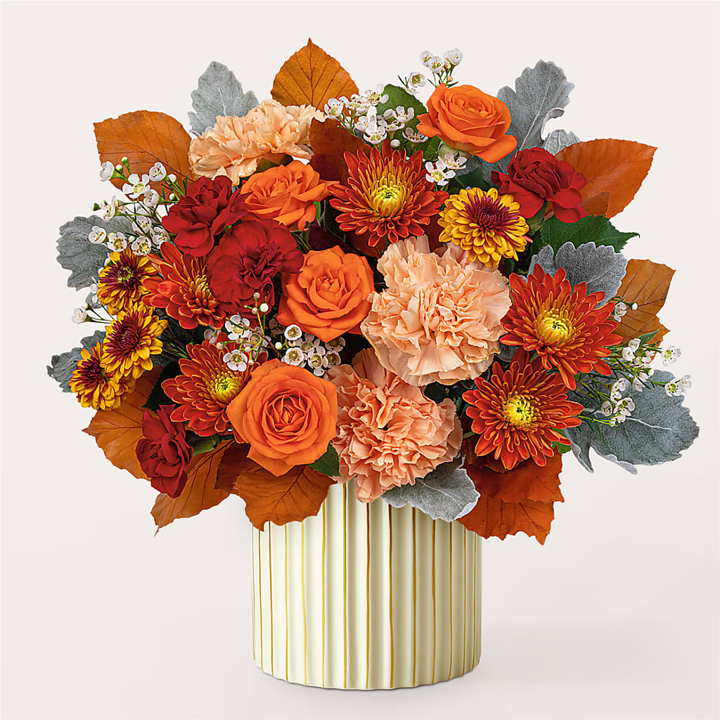 Merlot Bouquet with Ivory Vase –  Flowersforyou.com, Tontitown AR