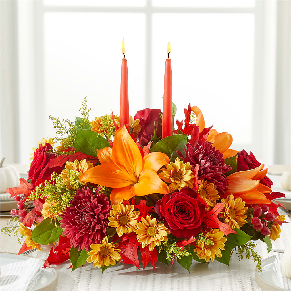 Autumn's Embrace Centerpiece –  Flowersforyou.com, Tontitown AR
