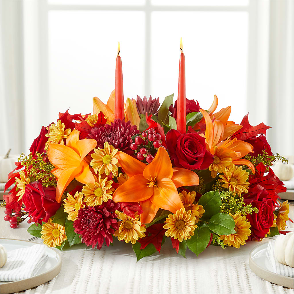 Autumn's Embrace Centerpiece –  Flowersforyou.com, Tontitown AR
