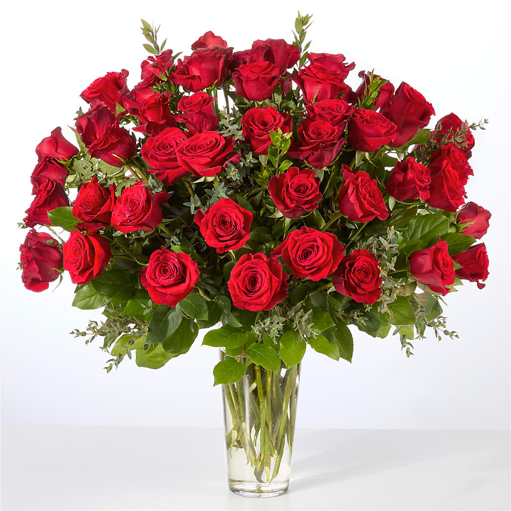 Forever Yours Fifty Stem Red Rose Bouquet –  Flowersforyou.com, Tontitown AR
